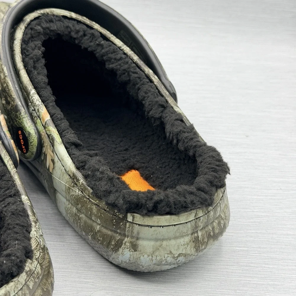 Crocs Realtree APX Men's 10 Fleece Lined Classic Clogs Camo Hunting New